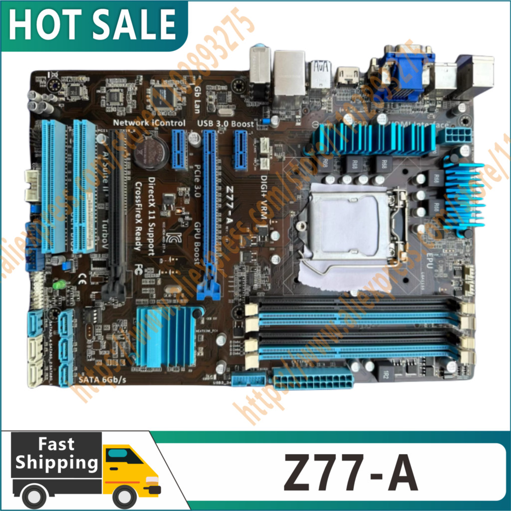 100% Genuine Z77-A Desktop Motherboard Z77 Socket LGA 1155 i3 i5 i7 DDR3 32G ATX UEFI BIOS Mainboard