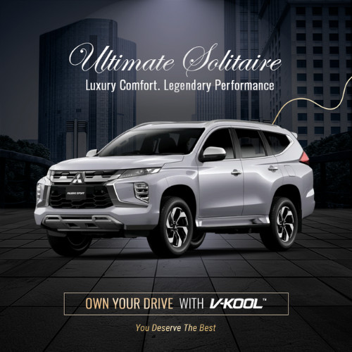 Kaca Film V-KOOL Ultimate Solitaire MITSUBISHI PAJERO SPORT / DAKAR Depan VK30