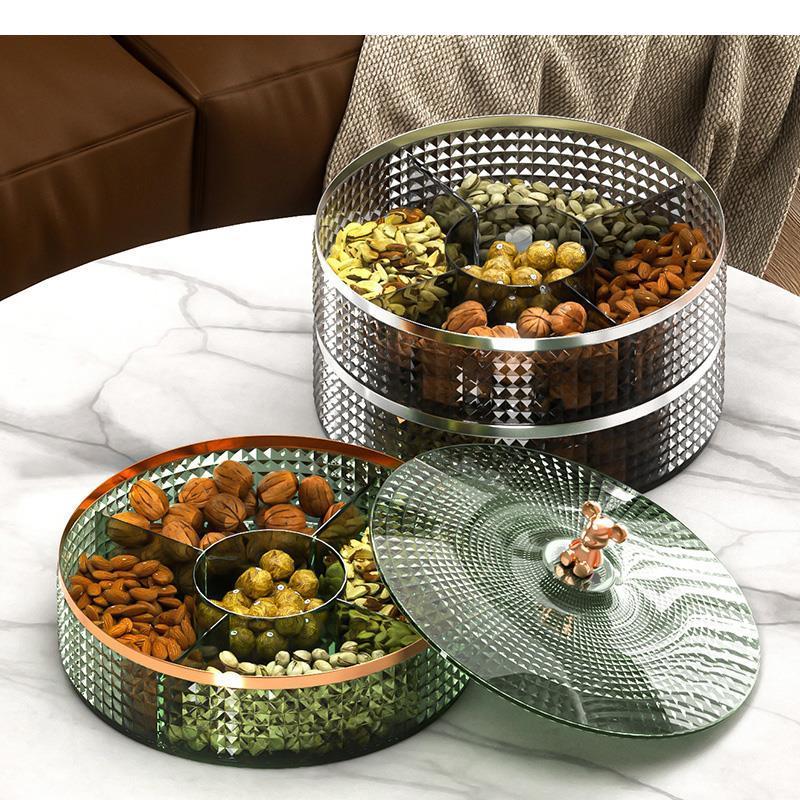 Plastic Candy Box Food Storage Box with Cover Dried Fruit Boxes Snack Tray Fruit Plate Refreshment T