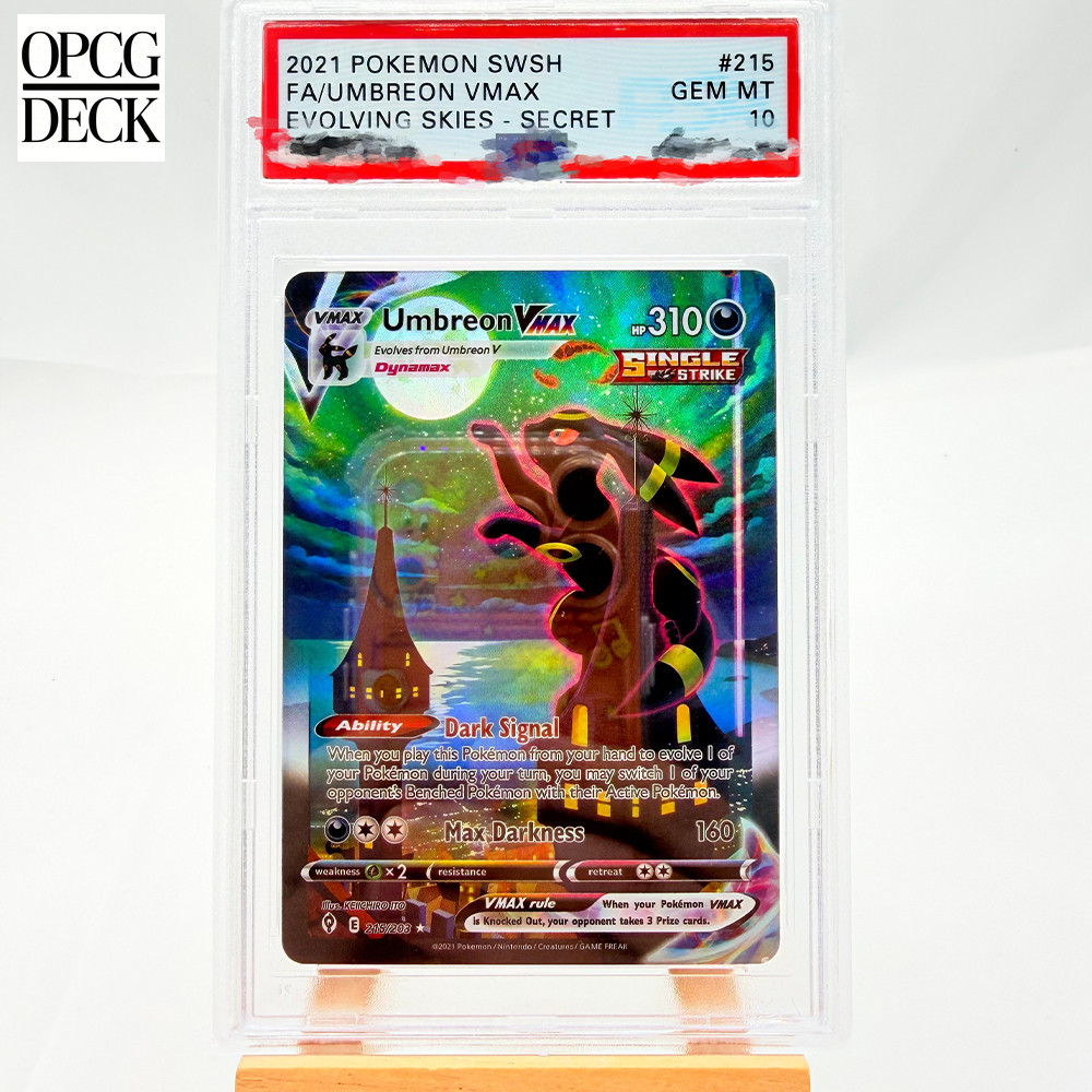 DIY PTCG Rating Card 2021 SWSH FA/UMBREON VMAX EVOLVING SKIES - SECRET 215/203 Collection Card Copy