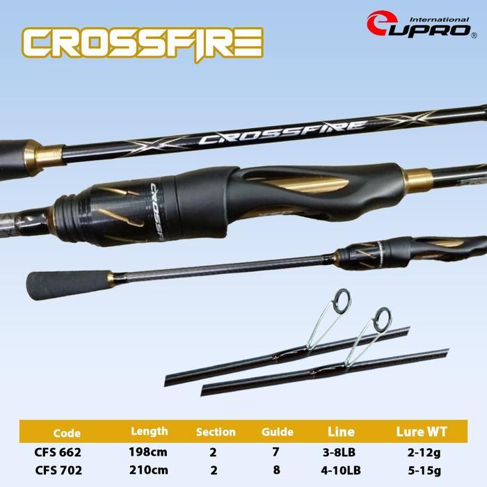 EUPRO Joran Pancing Spinning CROSSFIRE 662 - 702 Carbon Solid Material Graphite Lite 24 XSB Blank