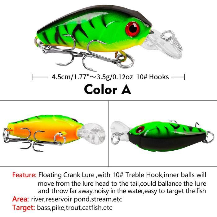 Proberos Umpan Pancing Lure Crankbait Mini Minnow 3.5G/4.5Cm Minnow Floating Mn134