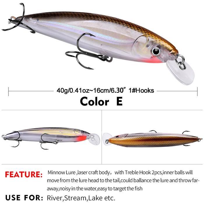 Proberos Umpan Pancing Lure Minnow Floating 40G / 16Cm Mn056