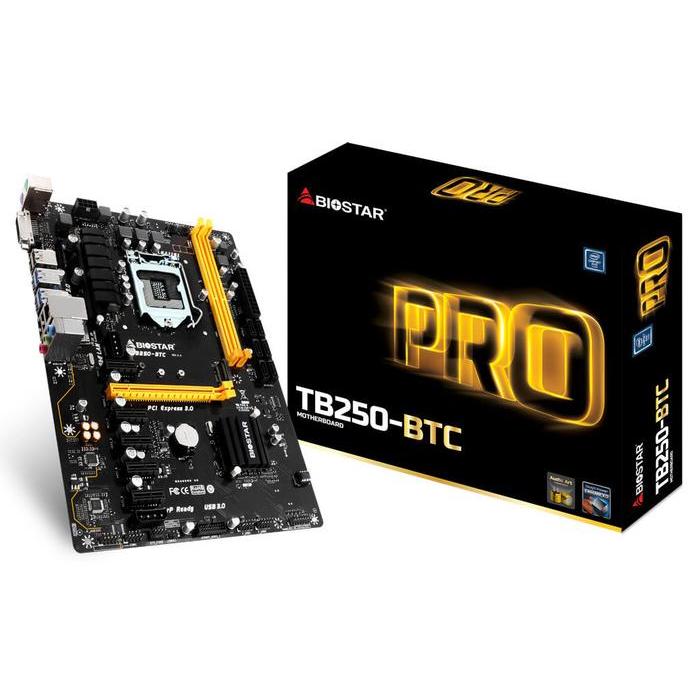Diskon Motherboard Biostar Tb250-Btc Lga 1151 Bitcoin Mining