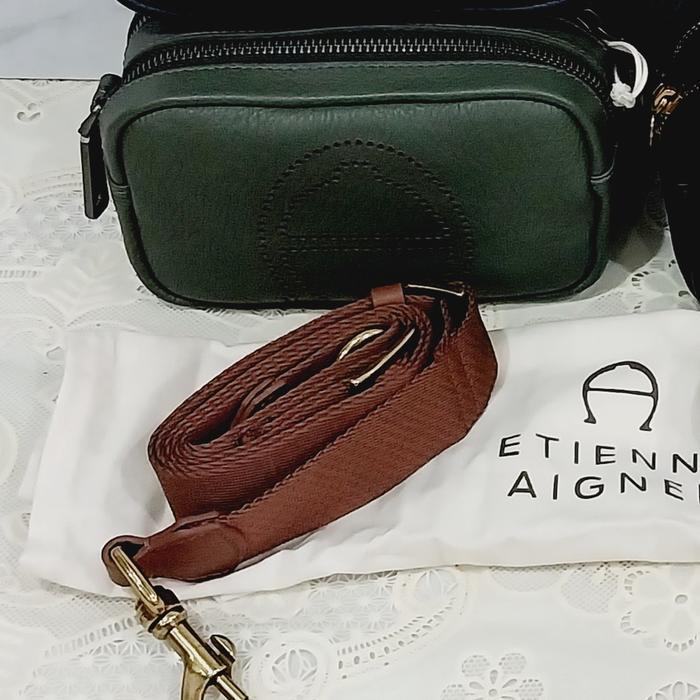 Aigner camera bag AR mini adelaine original navy, army, black & brown - AR 02 army