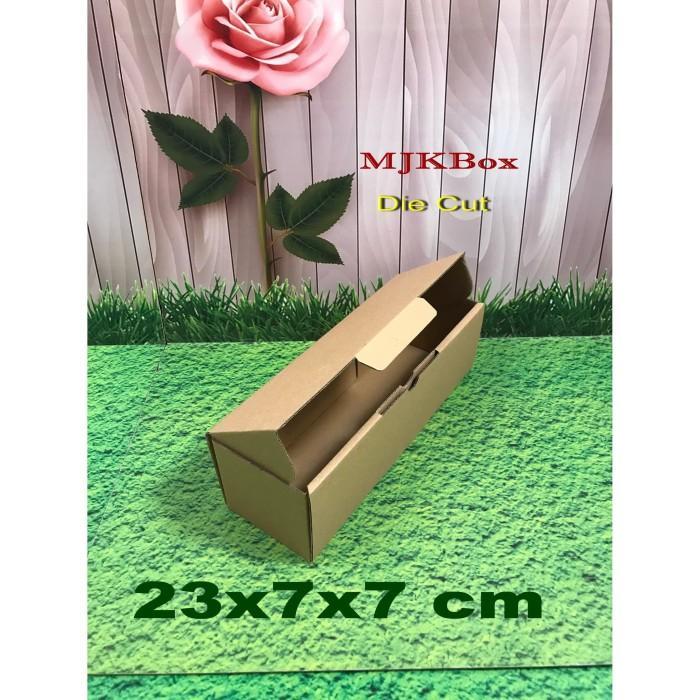 Kardus Karton Ukuran 23x7x7 cm Model Pizza E Flute Single Wall Warna Coklat