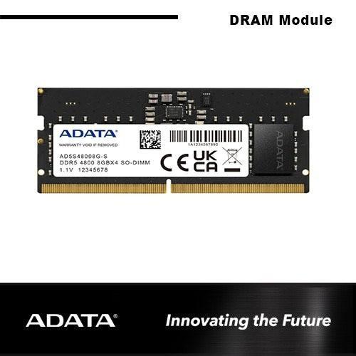 ADATA DDR5 16GB (1x16GB) 4800MHz RAM SODIMM Single Channel