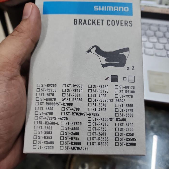 Ready Shimano Bracket Covers ST-R8050 Hood Cover Karet Brifter Ultegra Di2 Rim Brake R8050 Original
