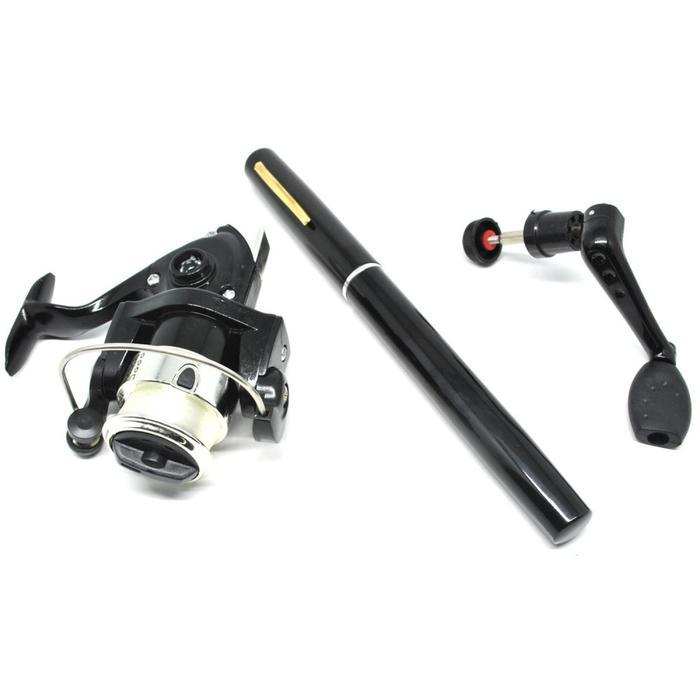 Joran Pancing Pena Reel Mini Alat Pancingan Pulpen Antena Portable Rod