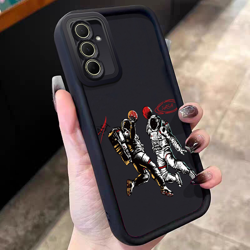 Casing Hp untuk Samsung A35 5G A34 5G A33 5G A32 A31 Case Astronot bermain basket Kasing silikon Ces