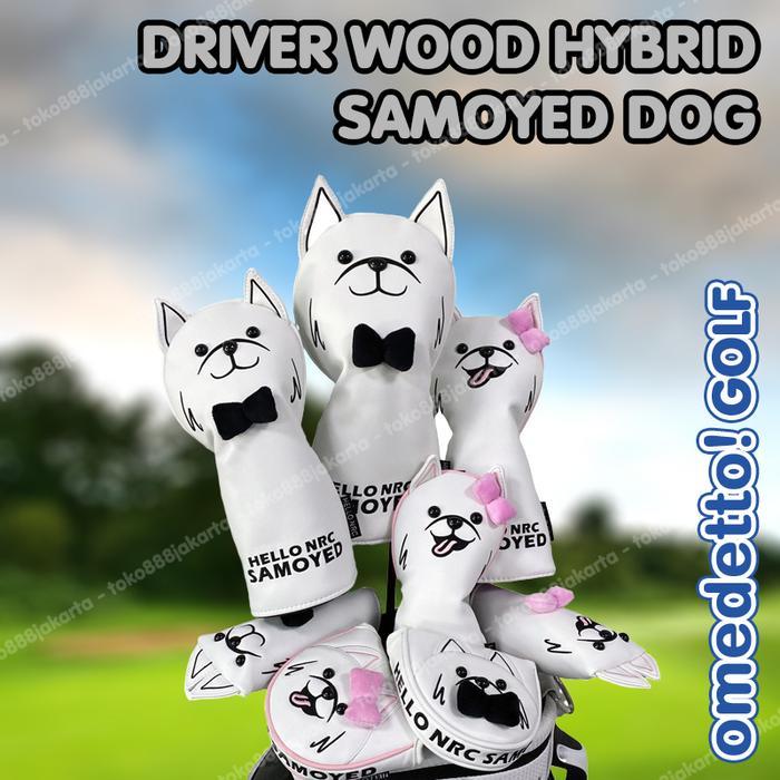 TERLARIS CUTE SAMOYED DOG ANJING PUPPY DRIVER WOOD HYBRID IRON PUTTER HIGH QUALITY OMEDETTO gratis