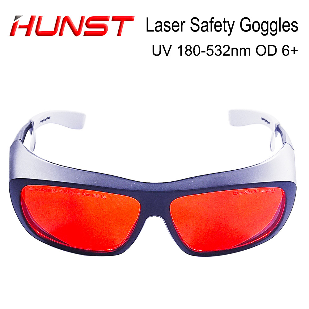 HUNST OD 6+ Professional Laser Glasses Protective Goggles for 355nm UV Laser 450nm Blue Laser and 52