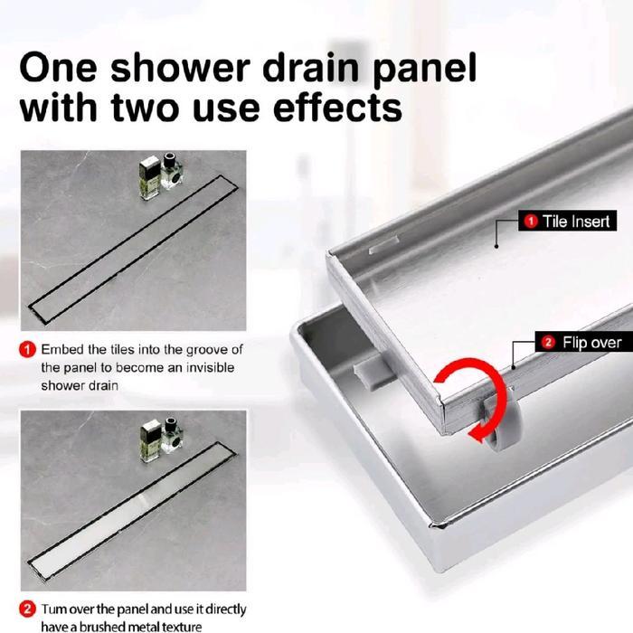 Smart Floor Drain Stainless Panjang 7100 Cm /Floor Drain Panjang Lubang Samping