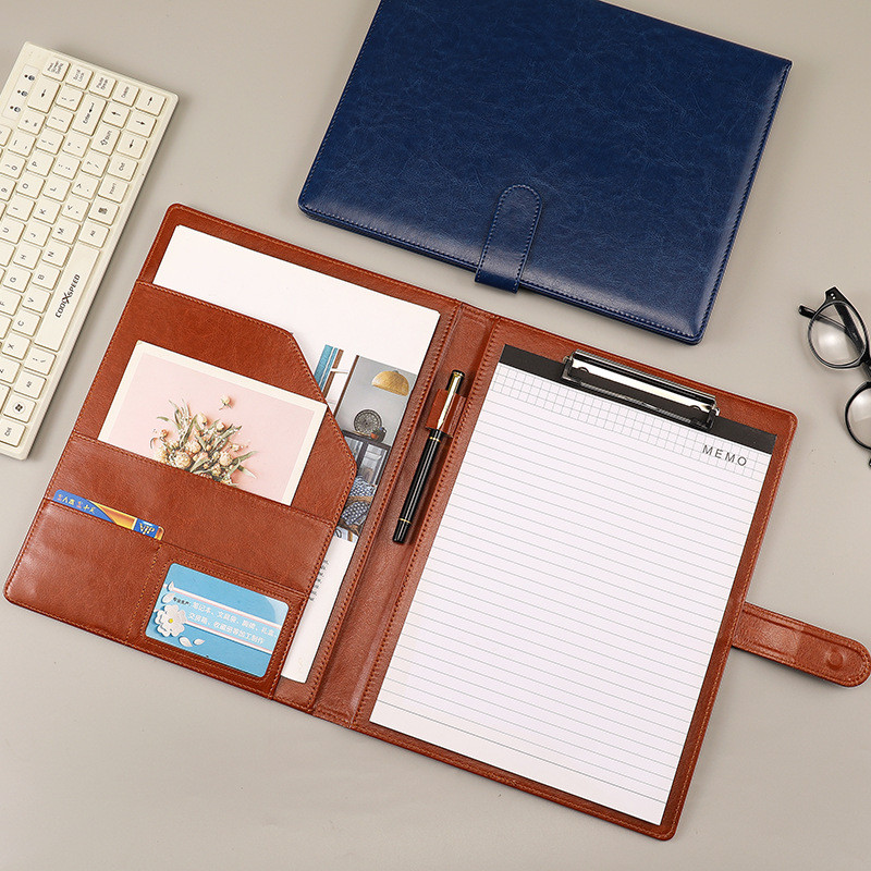 Multifunctional A4 Conference Folder Business Stationery Folder Leather Contract File Folders