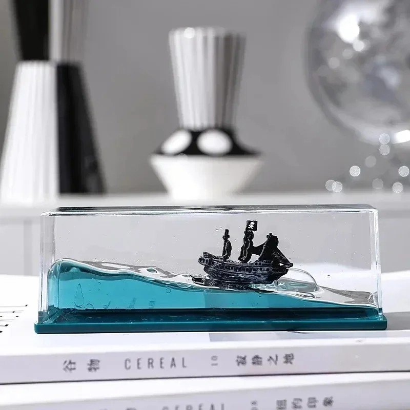 Black Pearl Boat Unbreakable Ship Fluid Liquid Bottle Ship Floating Indestructible Titanic Barcos