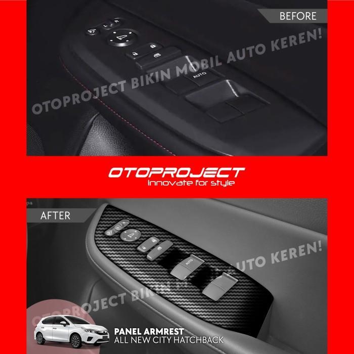 Otoproject - Panel Armrest A.N City Hatchback (4 Doors) Carbon Cover Armrest City Hatchback