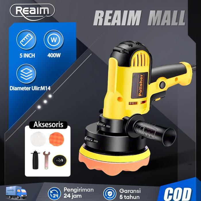 Zper - Mesin Poles Mobil 400W 5 Inch Polisher Mobil Listrik Alat Poles Body Mobil Motor Mesin