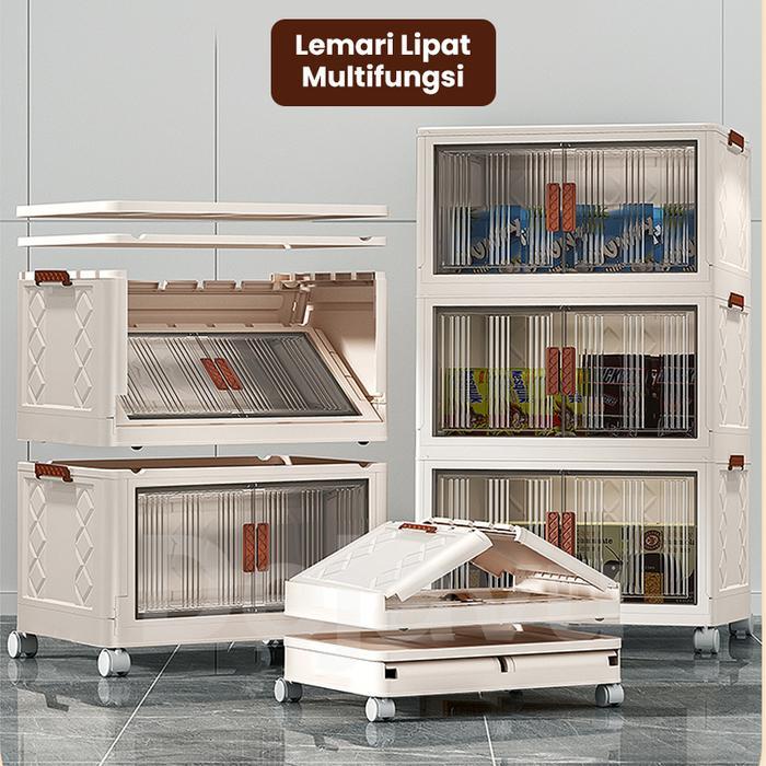 Ready Dejavu Container Box Lipat Lemari Susun Plastik Serbaa Lemari Pakaian Lipat Box Baju Susun
