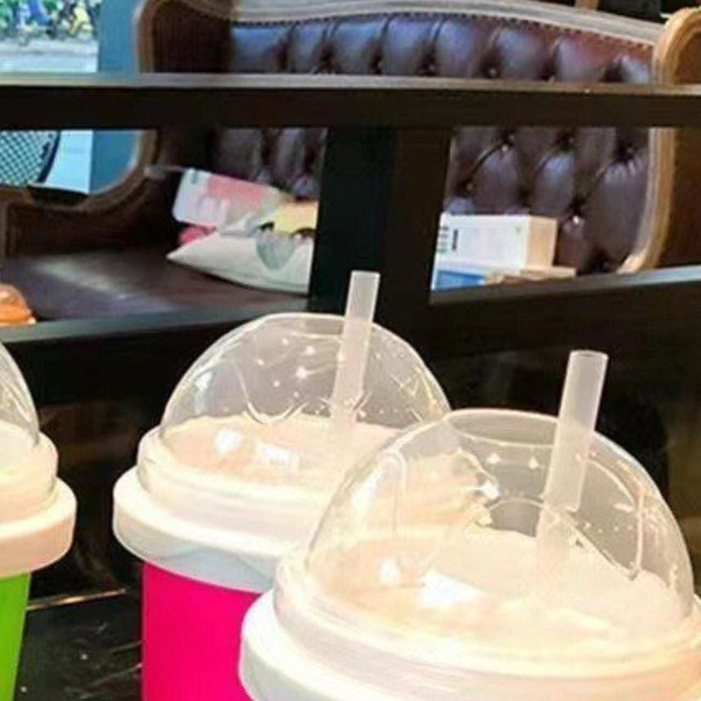 ML Quick-Frozen Slushy Maker Cup with Lid Slushy Cup For Homemade Smoothies Juice Ice Cream Summer
