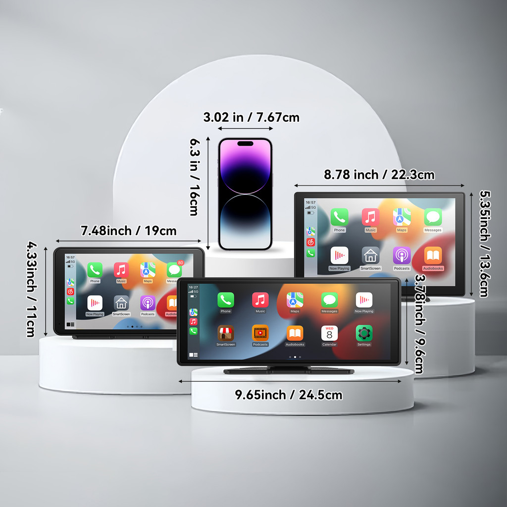 Universal Portable Carplay for Car Screen, Car Radio Multimedia WIFI Video Player Wireless Carplay