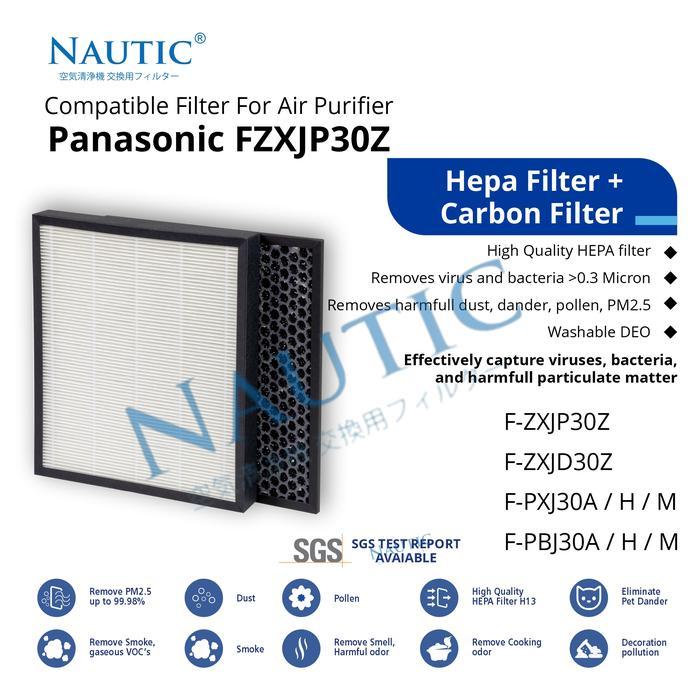 HEPA FILTER PANASONIC ZXJP30 ZXJD30 F PXJ30A + CARBON FILTER