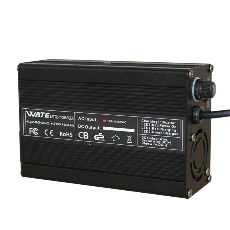 54.6V 3A Charger 48V Li-ion Battery Charger Output 54.6V LED With Fan Aluminum Shell