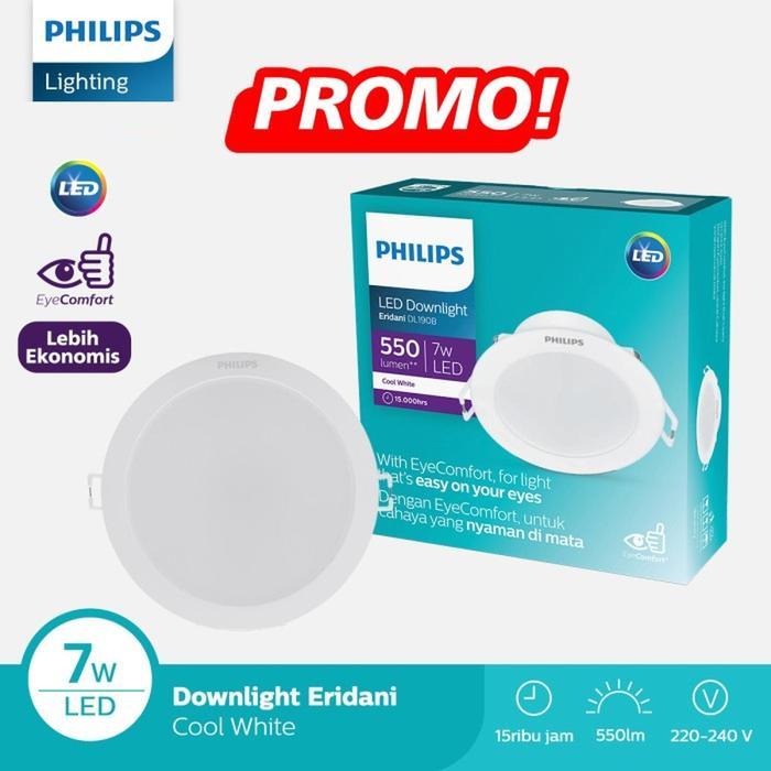 Terbaru Lampu Philips Led Downlight Eridani 7W Round 4 Inch Bulat