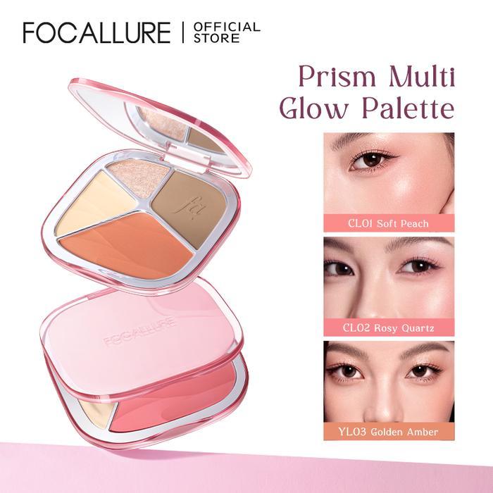 [GM]FOCALLURE Prism Multi Glow Palette Highlighter & Contour & Blush Multi-Use