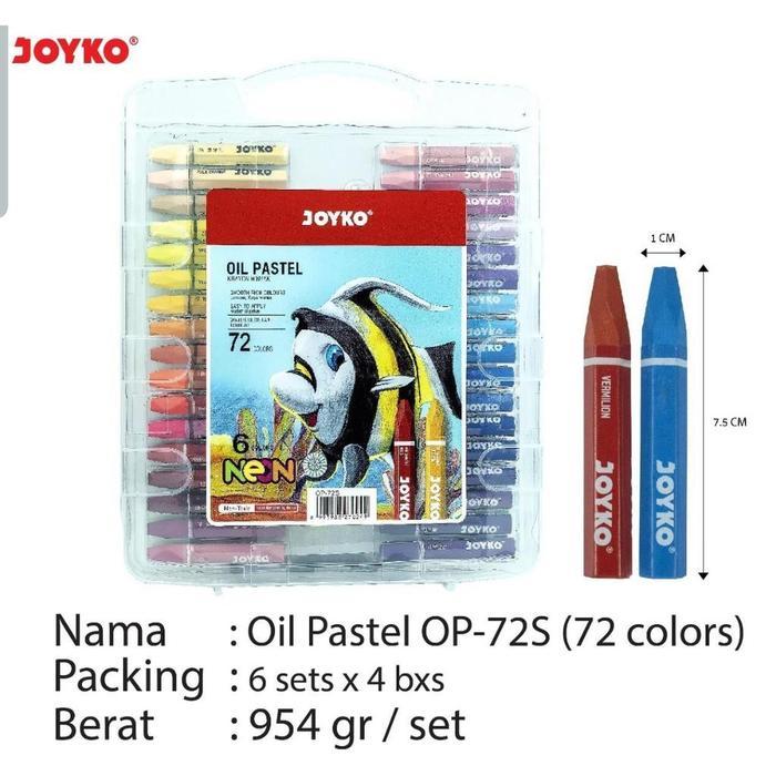 Crayon Titi Joyko 72 Mewarnai Stationery Merah