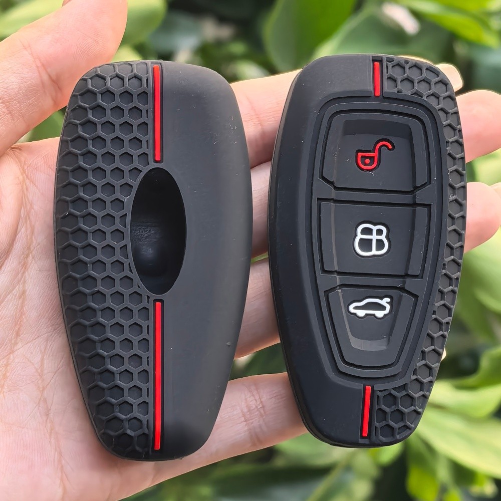 Car Key Pack for Ford ST Line Fiesta Focus Mondeo Ecosport Kuga Edge Escape Metallic Silicone Car
