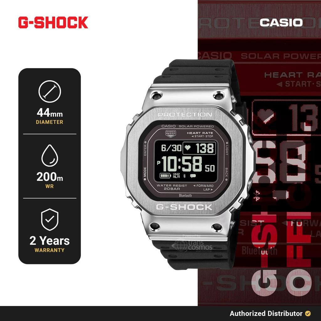 G-Shock Smartwatch GM-H5600-1DR Jam Tangan Pria Digital Resin Strap Black Silver Original