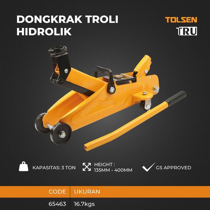 DONGKRAK TROLI HIDROLIK 3TON TOLSEN (Dongkrak Buaya Mobil)