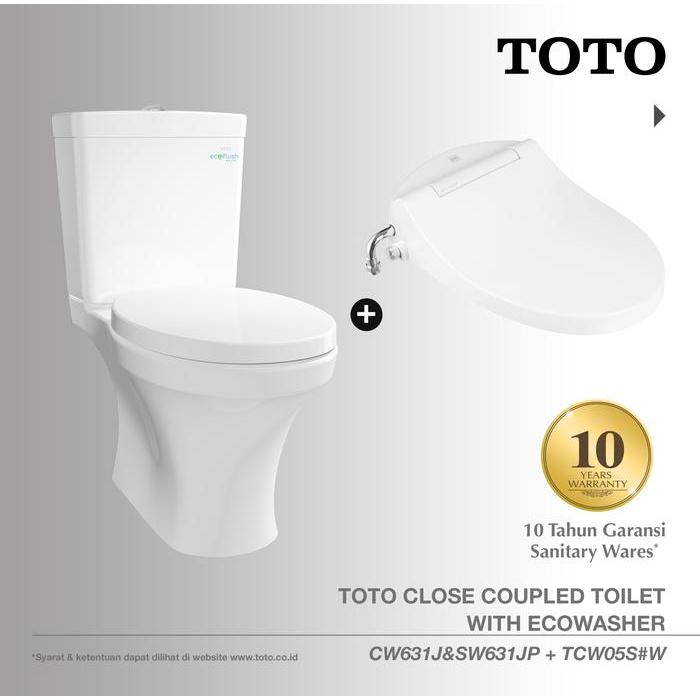 TOTO Closet CW631J/SW631JP | Closet Duduk - Kloset - Kloset Duduk - Eco-Washer