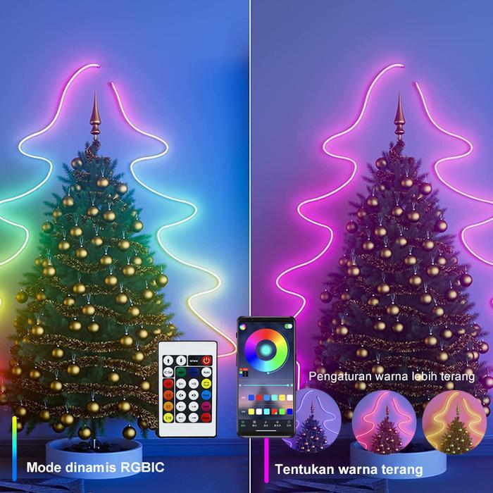 Lampu Led Rgb 5 Volt Remote Control Dan Antarmuka Usb Bluetooth Ambient Light Strip 2-5 Meter Neon