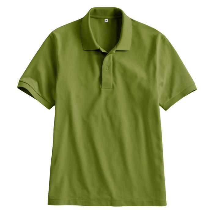kaos polo shirt kerah polos warna hijau lumut / atasan pria kaus polo lengan pendek