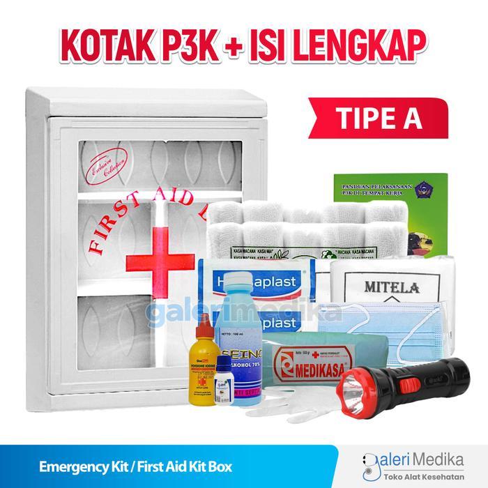 Ready Kotak P3K Tipe A - Alat/Obat Medis P3K Tipe A + Isi Lengkap
