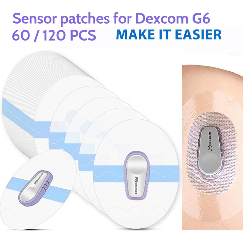 60/120PCS WATERPROOF SENSOR PATCH ADHESIVE PATCHES STICKERS FOR DEXCOM G6 OVER PATCH TRANSPARENT