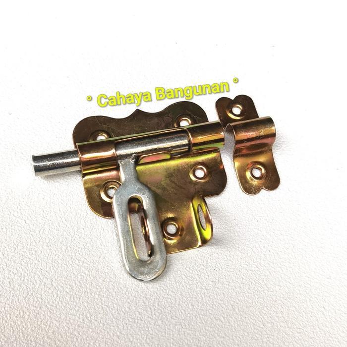 GRENDEL Gerendel Slot Selot Overpal Gembok Pintu Jendela Kamar 2"Inch