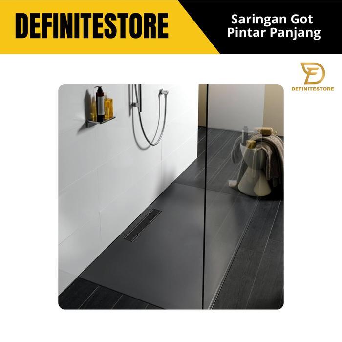 Floor Drain Panjang Stainless Saringan Kamar Mandi Saringat Got Smart Floor Drain Kamar Mandi