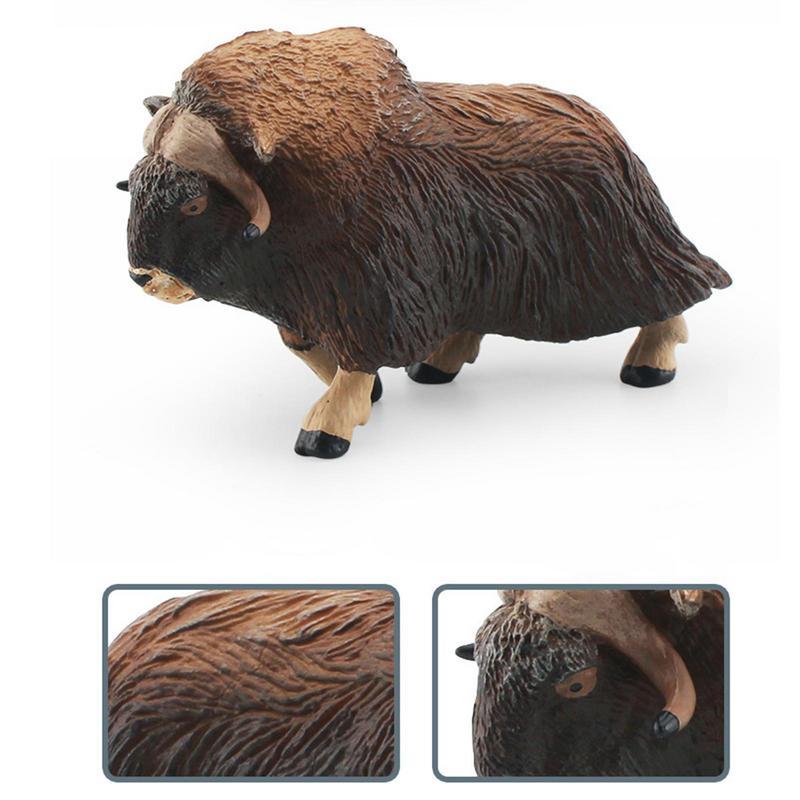 Simulation Solid Bull Cattle Action Figure Collectible Toys Buffalo Animal Early Educational Learn
