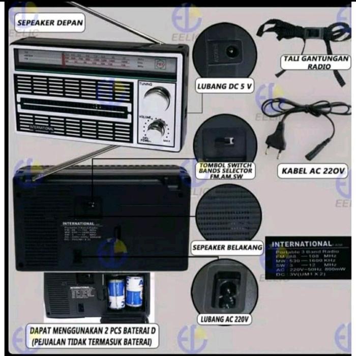 Radio Internasional Fm / Am / Sw / Radio Jadul Ac Dc