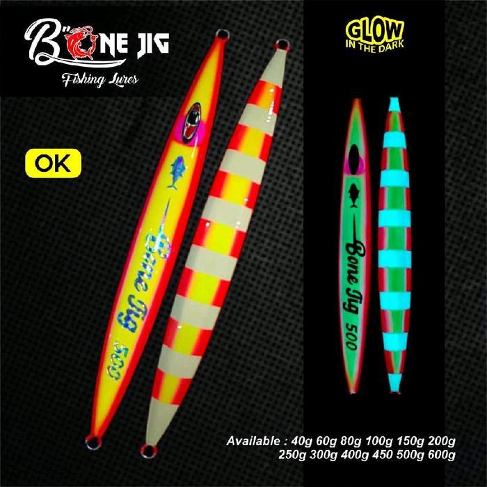 Readyyy Metal Jig Bone Jig. Ful Gid Ukuran 300G-800G