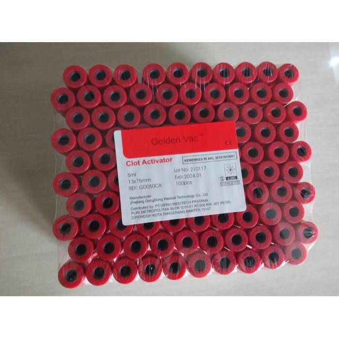 SMart Tabung Clot Activator - GOLDEN VAC Premium