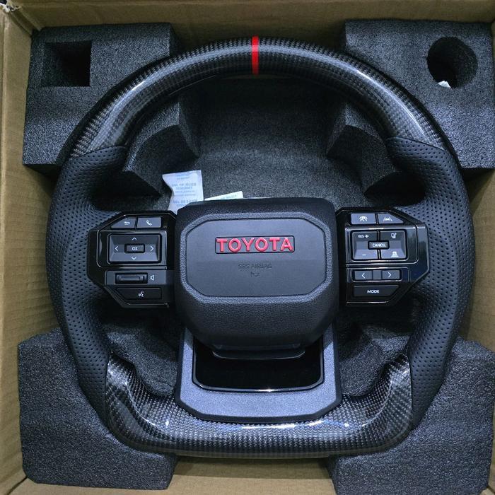 Stir setir Toyota landcruiser 250 lengkap paddle shift - Carbon kevlar asli + Paddle shift