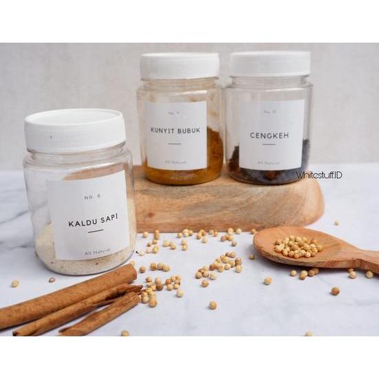 New Toples Bumbu Bulat 200ml Free label Minimalis Untuk Dapur