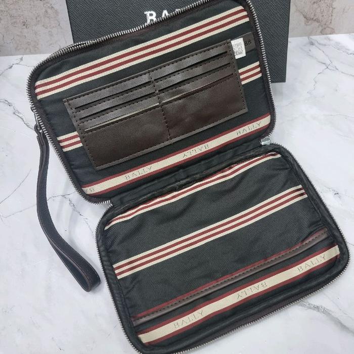 TERMURAH CLUTCH PRIA BALLY ORIGINAL LEATHER PREMIUM QUALITY