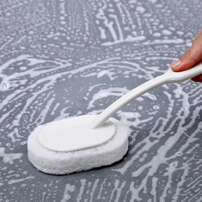 Masterhome Sikat Kamar Mandi Dengan Tangkai Spons Sabut Pembersih Dinding Kamar Mandi Serbaguna