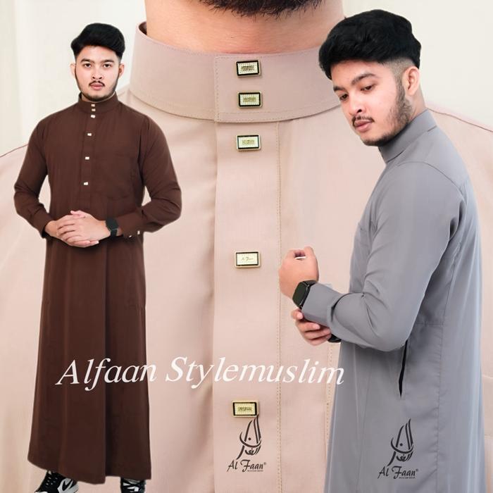 Jubah Slimfit Moha Gamis Pria Jubah Pria Muslim Jubah Alfaan Gamis Pria Alzan Busana Muslim Jubah