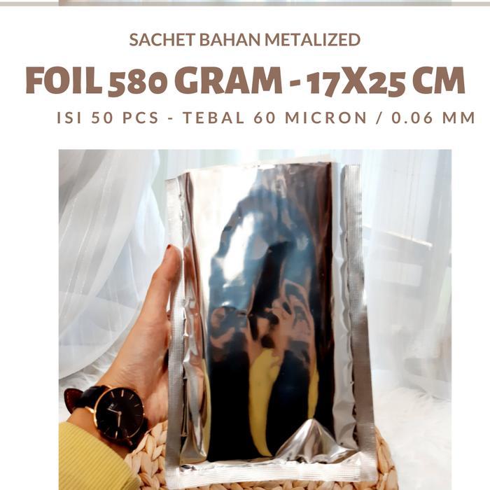 KEMASAN METALIZE FOIL- PLASTIK ALUMUNIUM FOIL 17X25 CM - FOIL 1 KG