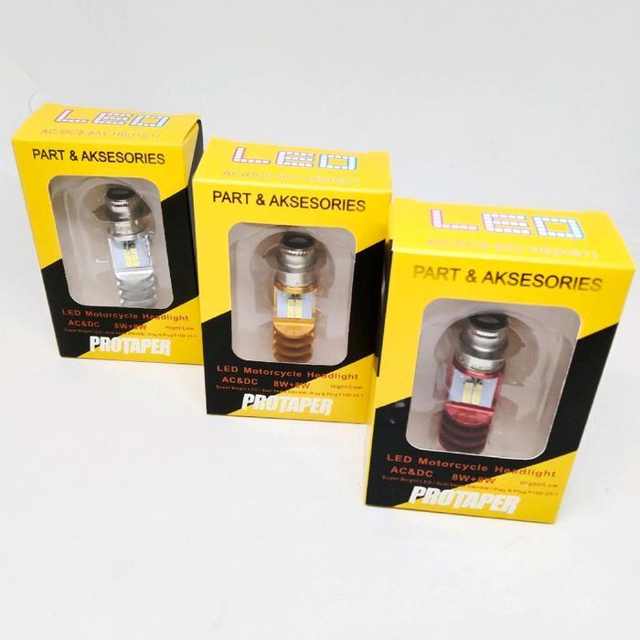 Lampu Depan Led 2 Sisi 12 Mata Protaper H6 Ac Dc Waterproof